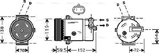 Ava Quality Cooling OLAK318 - Компрессор кондиционера autosila-amz.com