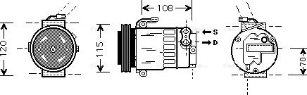 Ava Quality Cooling OLAK312 - Компрессор кондиционера autosila-amz.com