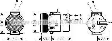 Ava Quality Cooling OL K413 - Компрессор кондиционера autosila-amz.com