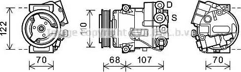 Ava Quality Cooling OLK594 - Компрессор кондиционера autosila-amz.com