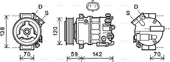 Ava Quality Cooling OLK578 - Компрессор кондиционера autosila-amz.com