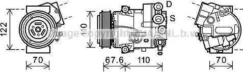 Ava Quality Cooling OLK605 - Компрессор кондиционера autosila-amz.com