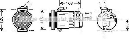 Ava Quality Cooling OL K312 - Компрессор кондиционера autosila-amz.com