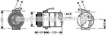 Ava Quality Cooling OL K373 - Компрессор кондиционера autosila-amz.com