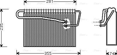 Ava Quality Cooling OL V167 - Испаритель Opel Astra F, G, Zafira A autosila-amz.com