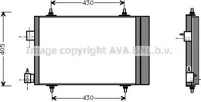 Ava Quality Cooling PE 5193 - Конденсатор кондиционера autosila-amz.com