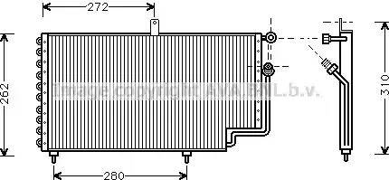 Ava Quality Cooling PE5169 - Конденсатор кондиционера autosila-amz.com