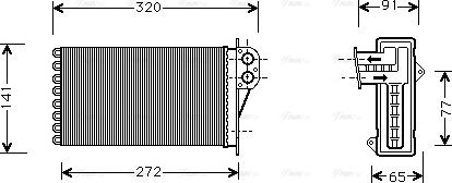 Ava Quality Cooling PE 6199 - Теплообменник, отопление салона autosila-amz.com