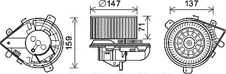 Ava Quality Cooling PE8379 - Вентилятор салона autosila-amz.com