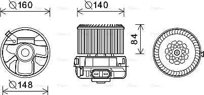 Ava Quality Cooling PE8372 - Вентилятор салона autosila-amz.com