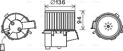 Ava Quality Cooling pe8377 - Электродвигатель, вентиляция салона autosila-amz.com