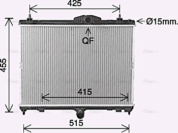 Ava Quality Cooling PE2423 - Радиатор, охлаждение двигателя autosila-amz.com