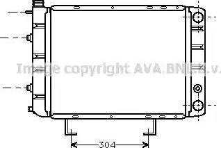 Ava Quality Cooling PE 2084 - Радиатор, охлаждение двигателя autosila-amz.com