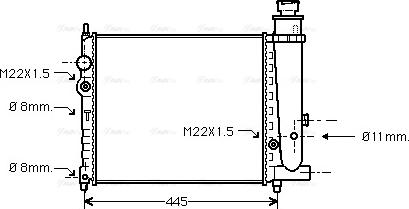 Ava Quality Cooling PE 2073 - Радиатор, охлаждение двигателя autosila-amz.com