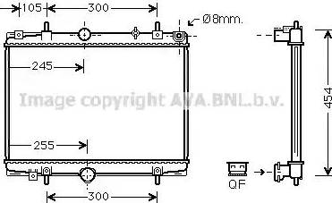 Ava Quality Cooling PE 2198 - Радиатор, охлаждение двигателя autosila-amz.com