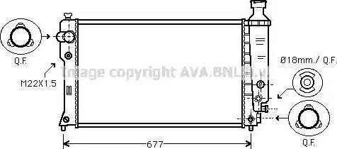 Ava Quality Cooling PE 2131 - Радиатор, охлаждение двигателя autosila-amz.com