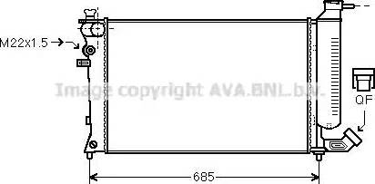 Ava Quality Cooling PE 2137 - Радиатор, охлаждение двигателя autosila-amz.com