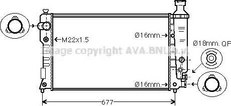 Ava Quality Cooling PE 2126 - Радиатор, охлаждение двигателя autosila-amz.com