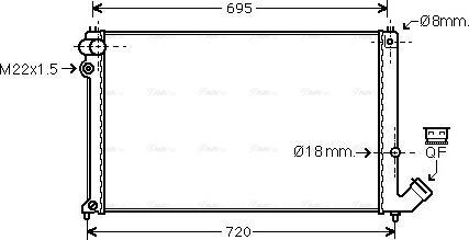 Ava Quality Cooling PE 2179 - Радиатор, охлаждение двигателя autosila-amz.com