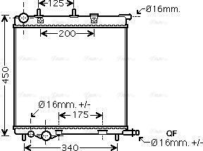 Ava Quality Cooling PE2368 - Радиатор, охлаждение двигателя autosila-amz.com