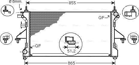 Ava Quality Cooling PEA2310 - Радиатор, охлаждение двигателя autosila-amz.com