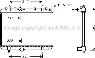 Ava Quality Cooling PE 2330 - Радиатор, охлаждение двигателя autosila-amz.com