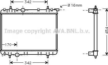 Ava Quality Cooling PEA2245 - Радиатор, охлаждение двигателя autosila-amz.com