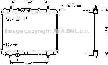 Ava Quality Cooling PE2248 - Радиатор, охлаждение двигателя autosila-amz.com