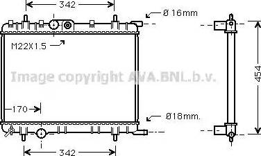 Ava Quality Cooling PE2253 - Радиатор, охлаждение двигателя autosila-amz.com