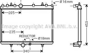 Ava Quality Cooling PEA2269 - Радиатор, охлаждение двигателя autosila-amz.com