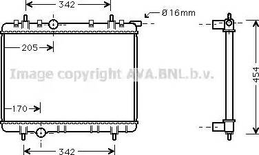 Ava Quality Cooling PE 2260 - Радиатор, охлаждение двигателя autosila-amz.com