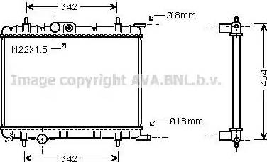 Ava Quality Cooling PE 2206 - Радиатор, охлаждение двигателя autosila-amz.com