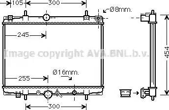 Ava Quality Cooling PE 2200 - Радиатор, охлаждение двигателя autosila-amz.com