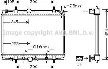 Ava Quality Cooling PE 2201 - Радиатор, охлаждение двигателя autosila-amz.com