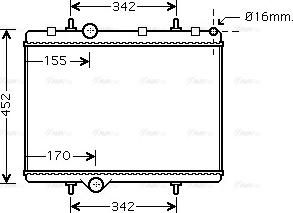 Ava Quality Cooling PE 2281 - Радиатор, охлаждение двигателя autosila-amz.com