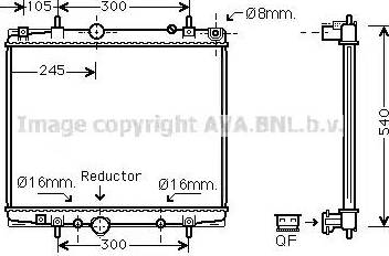 Ava Quality Cooling PE 2275 - Радиатор, охлаждение двигателя autosila-amz.com