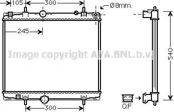 Ava Quality Cooling PE 2277 - Радиатор, охлаждение двигателя autosila-amz.com