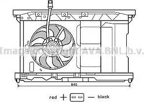 Ava Quality Cooling PE7549 - Вентилятор, охлаждение двигателя autosila-amz.com