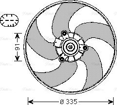 Ava Quality Cooling PE7553 - Вентилятор, охлаждение двигателя autosila-amz.com