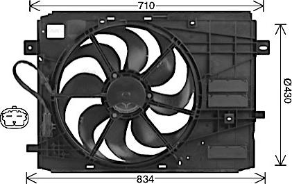 Ava Quality Cooling PE7561 - Вентилятор, охлаждение двигателя autosila-amz.com