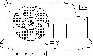 Ava Quality Cooling PE 7532 - Вентилятор, охлаждение двигателя autosila-amz.com