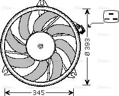 Ava Quality Cooling PE 7524 - Вентилятор, охлаждение двигателя autosila-amz.com