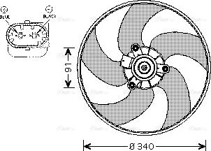 Ava Quality Cooling PE 7522 - Вентилятор, охлаждение двигателя autosila-amz.com
