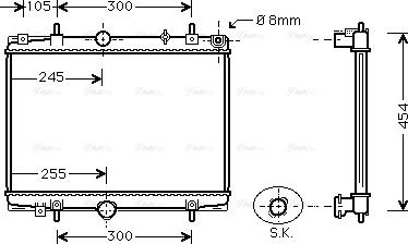 Ava Quality Cooling PEA2198 - Радиатор, охлаждение двигателя autosila-amz.com