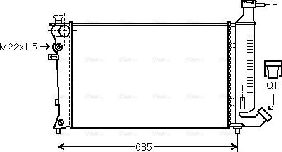 Ava Quality Cooling PEA2148 - Радиатор, охлаждение двигателя autosila-amz.com