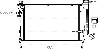 Ava Quality Cooling PEA2142 - Радиатор, охлаждение двигателя autosila-amz.com