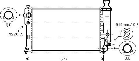 Ava Quality Cooling PEA2135 - Радиатор, охлаждение двигателя autosila-amz.com