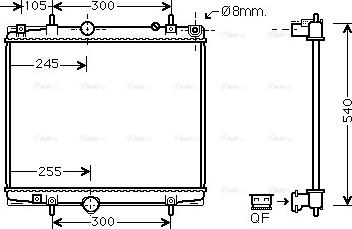 Ava Quality Cooling PEA2331 - Радиатор, охлаждение двигателя autosila-amz.com