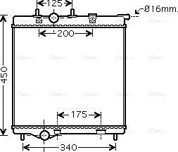 Ava Quality Cooling PEA2298 - Радиатор, охлаждение двигателя autosila-amz.com