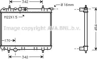 Ava Quality Cooling PEA2244 - Радиатор, охлаждение двигателя autosila-amz.com